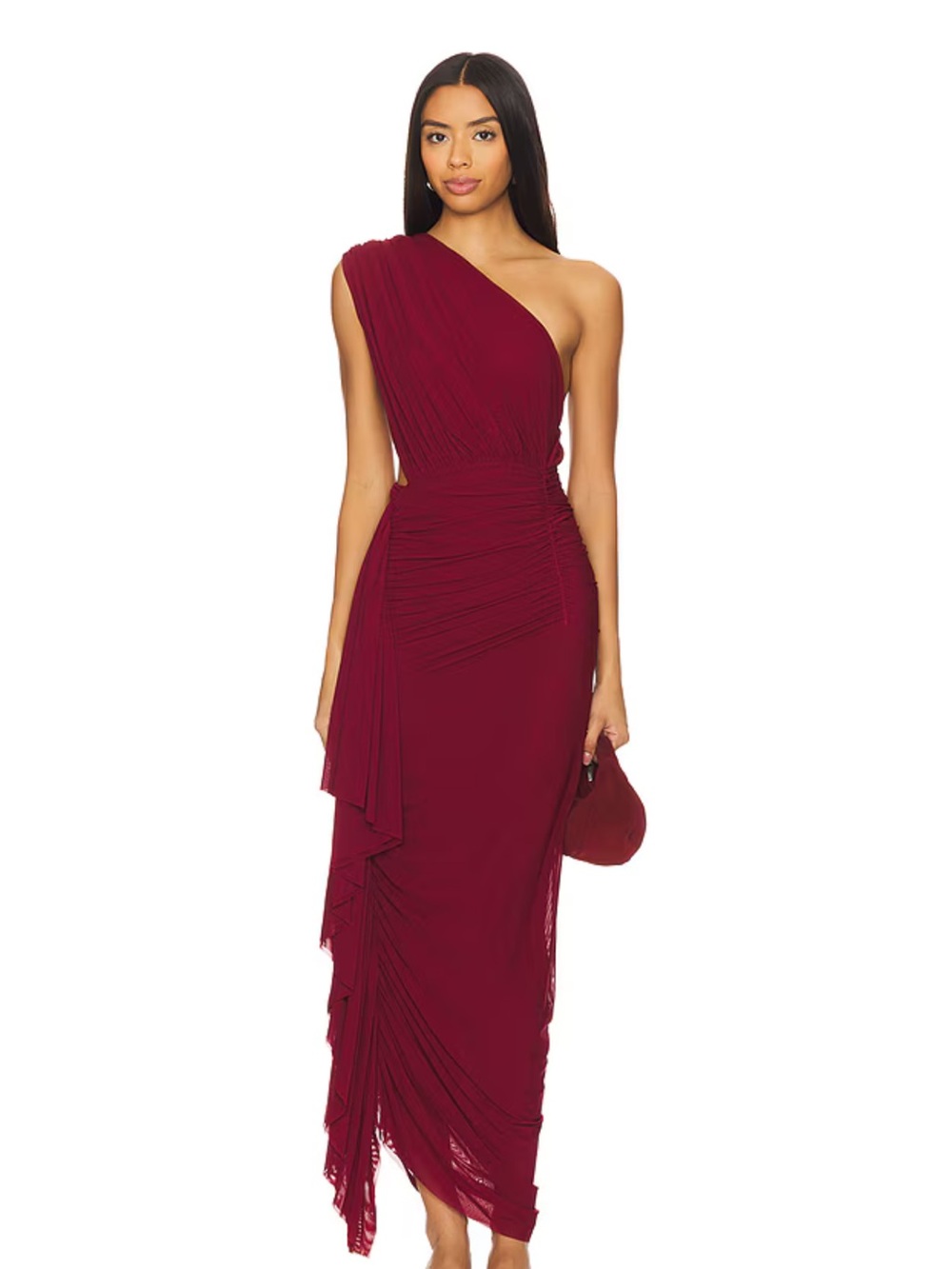 Juliet Midi Dress in Oxblood